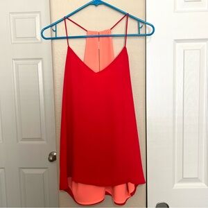 Express Red and Peach Women’s Top